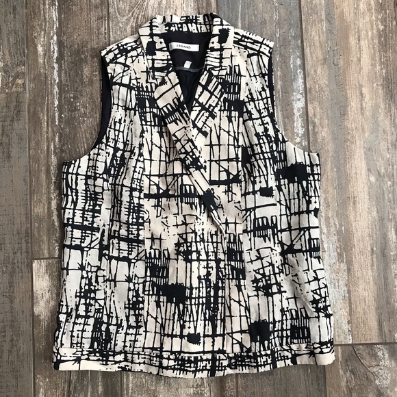 𝅺ANTHROPOLOGIE J Brand graffiti print vest size 6 - Picture 2 of 9